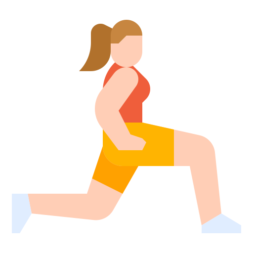 female person doing lunges