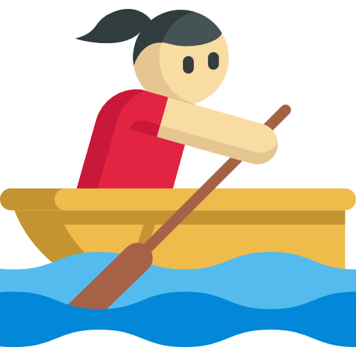 a rower in a boat