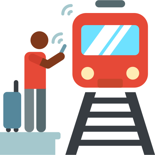 man waiting for a train