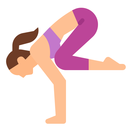 woman doing a difficult yoga pose